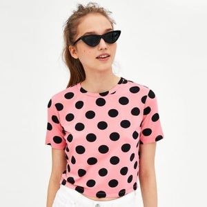 Zara Printed Cropped T-Shirt
